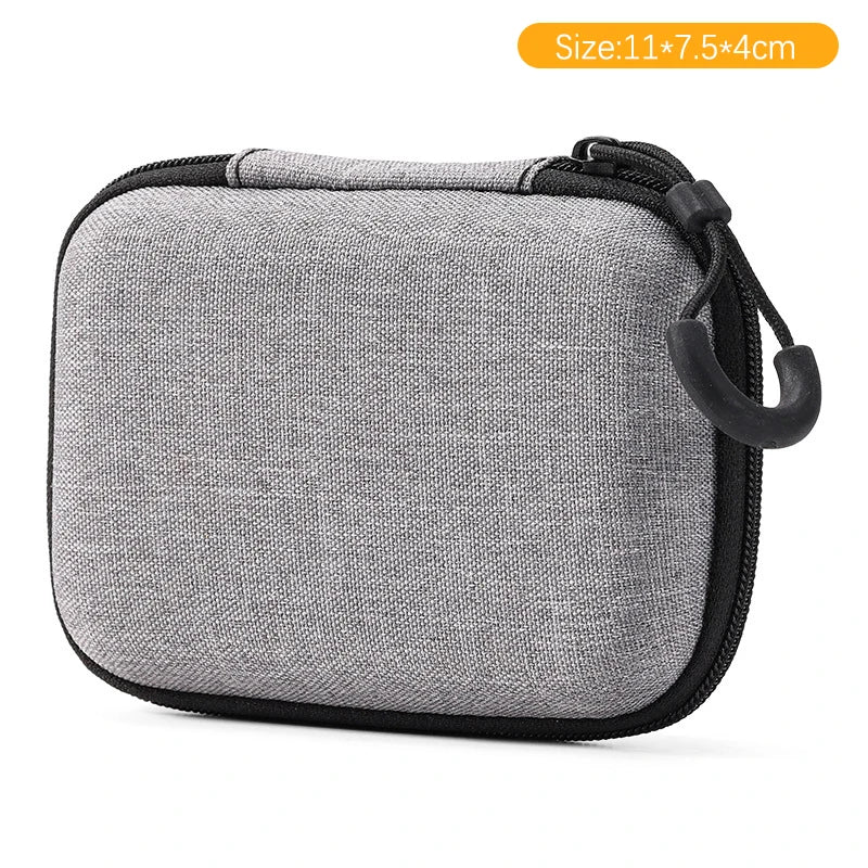 【C】Mini Data Cable Organizer Bag Waterproof Travel Organizer Bag Portable Mobile Phone Charger Protective Cases Earphone Bag