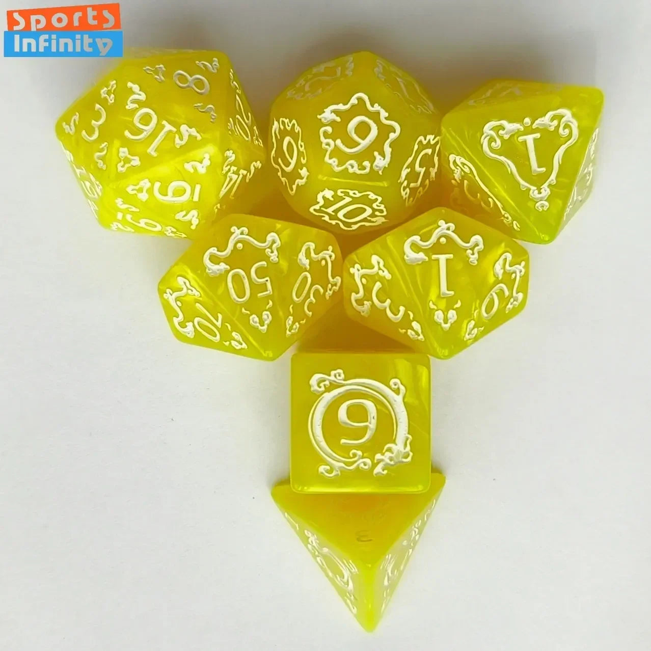 7pcs/set of Dragon Pattern Number Dice for DND Rpg Trpg COC Cthulhu Running Group Table Board Game Dnd Dice Set Polyhedral Dice