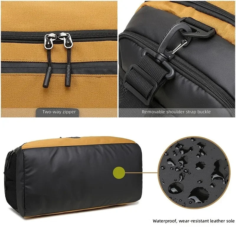 New Arrival Men Dry Wet Separation Fitness Bag, Multifunctional Large Capacity Sports Travel Luggage Bag