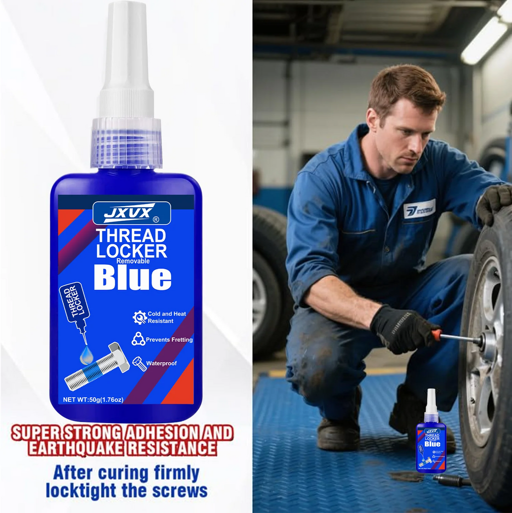 50ml Thread Locking Agent, Medium Strength Blue Anaerobic Adhesive for Fixing Screws and Nuts, Anti-Loosening, Anti-Corrosion, Oil Resistant, Blue Loctite