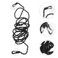 Portable Travel Clothesline Elastic Retractable Laundry Line with Strong Suction Cup Hook for Camping Hiking Outdoor Indoor