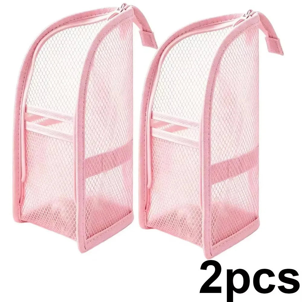 Standing Mesh Toiletry Bag Breathable Quick Dry Toothbrush Case Anti Mold Cosmetic Organizer For Travel College Dorm Gym Shower