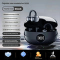 Wireless Open Earbuds with OWS Clip-On Design, Pure Stereo Sound, Call Noise Reduction, Rechargeable Battery, USB Charging