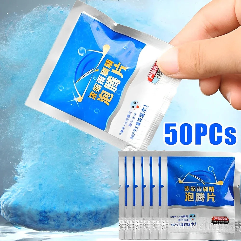 10/50PCs Car Effervescent Tablets Solid Windshield Cleaner Windscreen Wiper Cleaning Window Glass Dust Washing Car Accessories