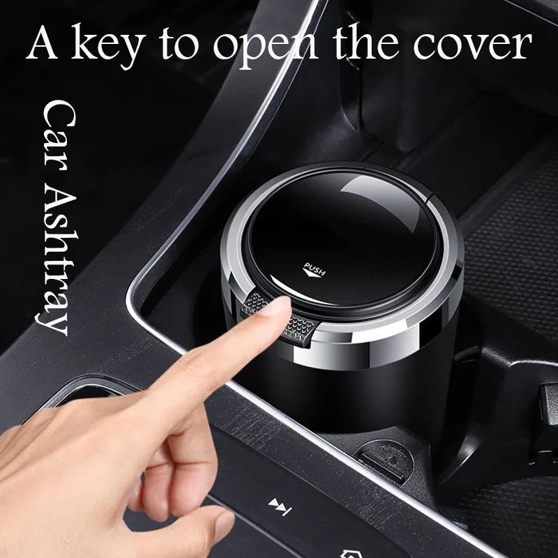 Car ashtray with blue LED light stainless steel liner for Mercedes Benz A B C E G W S Class GLA GLB CLC GLK GLS GLE CLA CLS EQE
