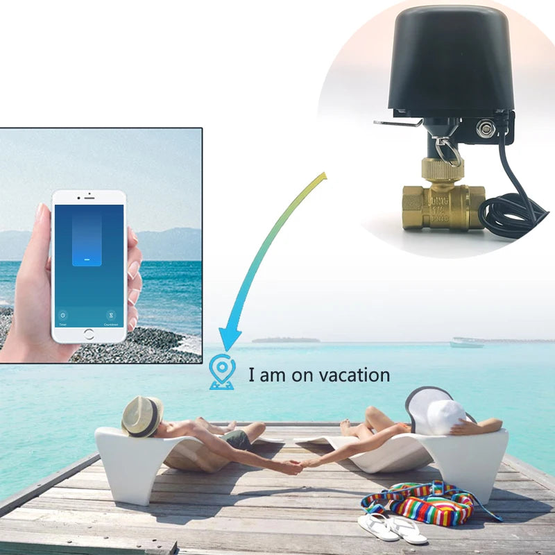 Tuya Zigbee or Wifi Water Valve Shutoff Ball Valve Timer Garden Smart Faucet Controller SmartLife Support Alexa Google Assistant
