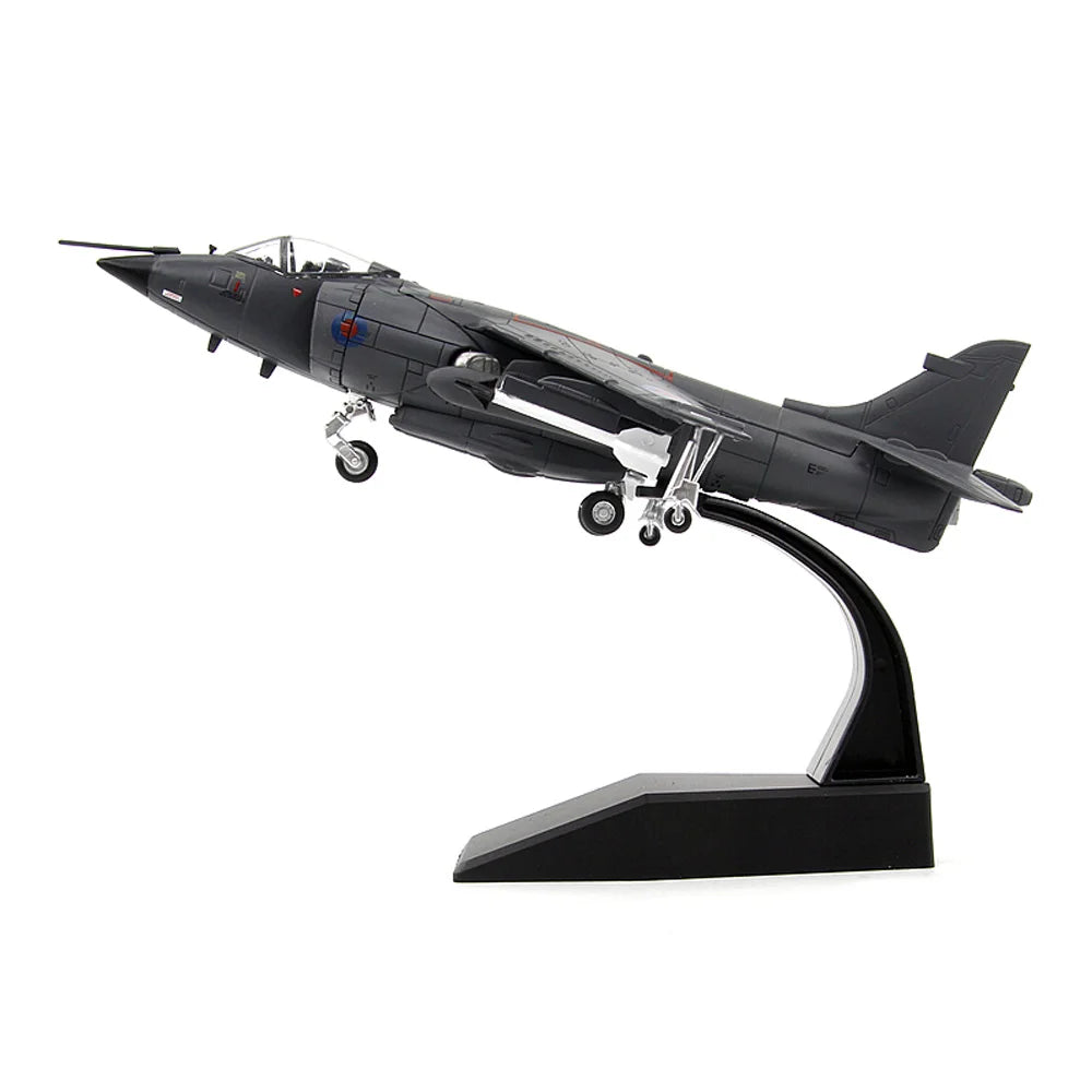 1:72 Malvinas War Harrier Jump Fighter Jet Plane Diecast Metal Airplane Aircraft Ornament Model Birthday Gift Display