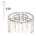 Stainless Steel Vertical Grill Rack with Detachable String 12/24/49 Skewer Holder Barbecue Skewer Bracket for Outdoor Cooking