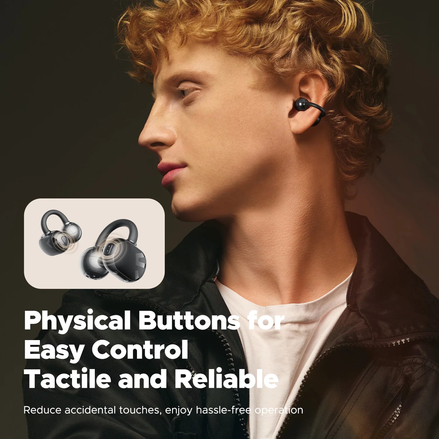 SoundPEATS POP Clip Wireless Earphones Bluetooth 5.4 Open Ear Wireless Earbuds IPX5,Gaming Mode Low Latency, Multipoint Pairing