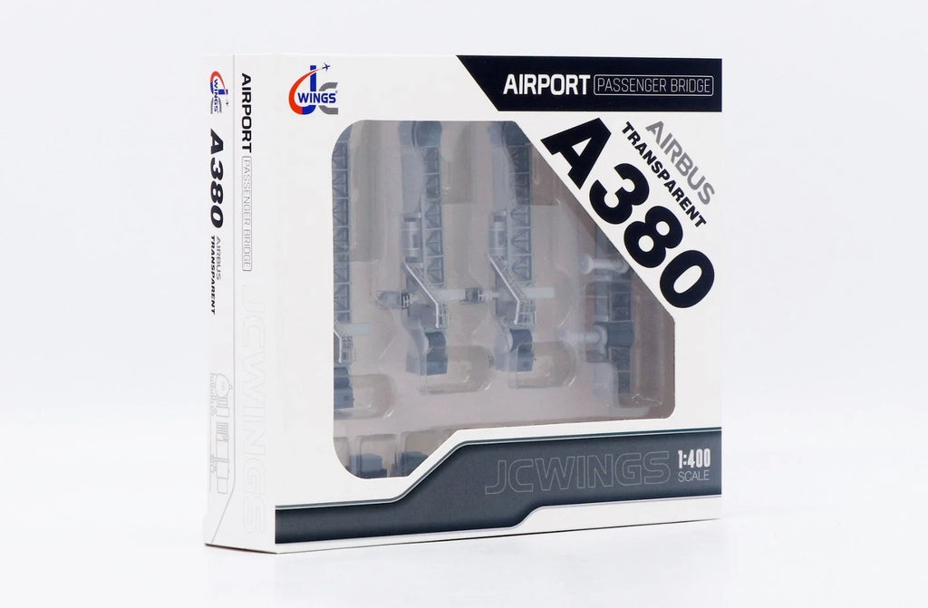 LH4385 1:400 Plastic Collectible Airport Passenger Bridge Simulation Finished Souvenir JC Wings for Airbus A380 Model