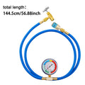 Recharge Kit R134A Recharge Measuring Hose Can Tap Gauge Refrigerant Charging Pipe Air conditioning pipes and connectors