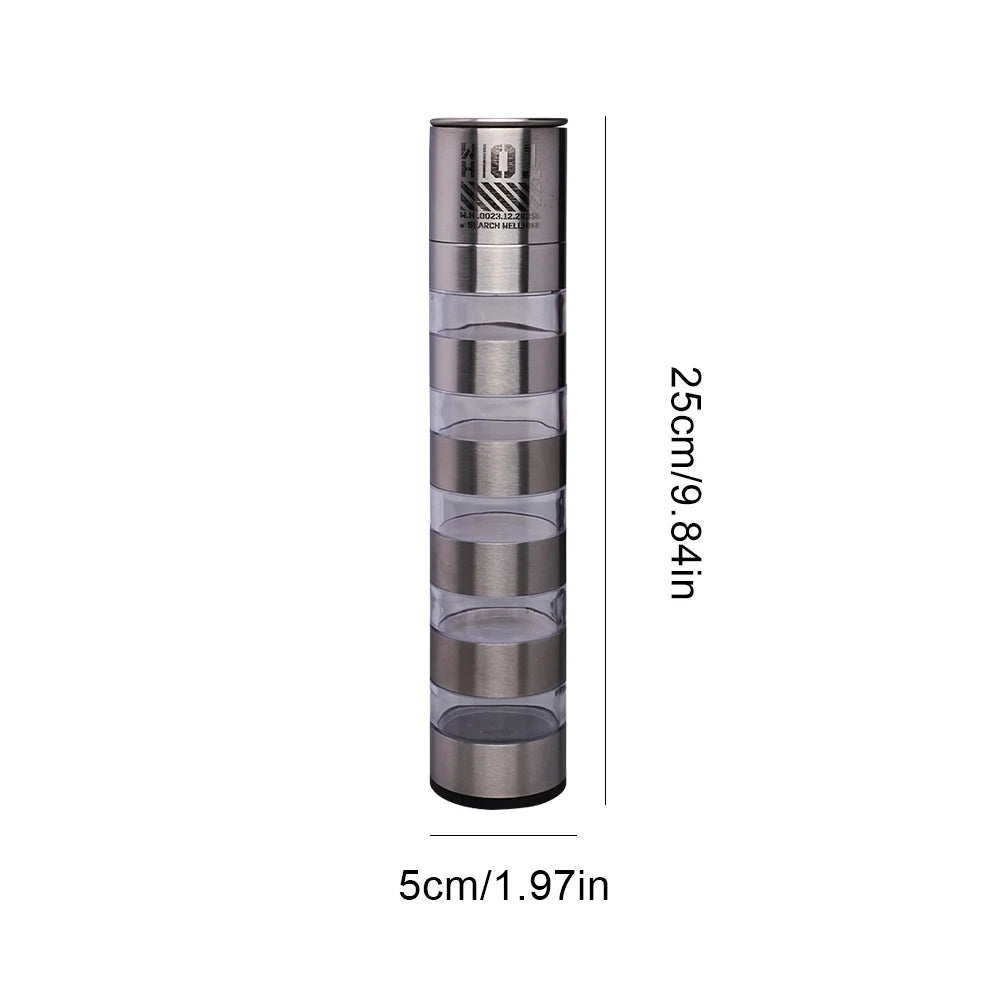 WELLHIKE Manual Pepper Mill Stainless Steel Pepper Mill Outdoor Camping Gear Accessories Press Grinder for Peppercorns Sea Salt