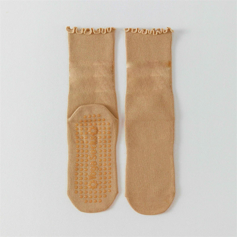 Professional Women Yoga Socks Ladies Fitness Cotton Breathable Non-Slip Pilates Socks Damping Dance Ballet Grip Socks for Women