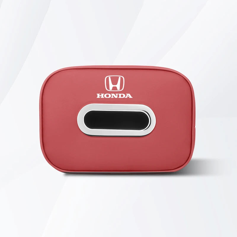 Car Tissue Box Quality Leather Auto Paper Towel Storage Bag For Honda Civic Fit Jazz Accord Pilot CRV Odyssey Passport City HRV