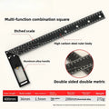 Industrial Grade Multi-Hole Right Angle Ruler 90° High Precision Woodworking Positioning Scribing Angle Square Multi-functional
