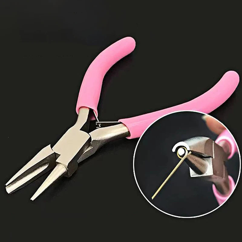 5-inch professional round concave pliers, used for jewelry making mini precision wire loop tools, ideal DIY manual tools