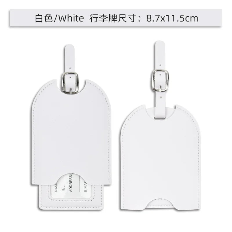 1PC PU Leather Luggage Tag Women Men Fashion Travel Accessories Suitcase Tags Name ID Address Lable Bag Tags for Luggage