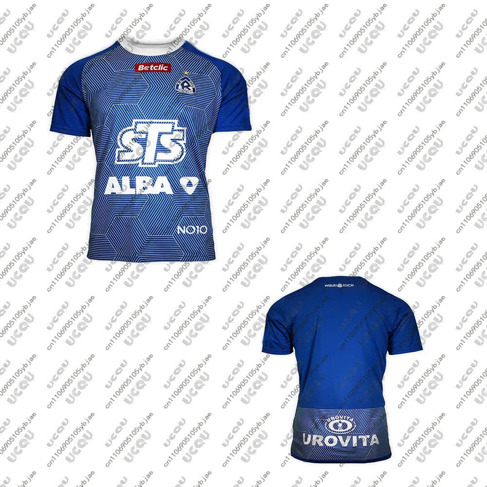2025-26 Mens Kids Boys Breathable Football Jersey Top Adult Summer Soccer Sports Away Game Third Gift Male Home R-Ruch C-Chorzow