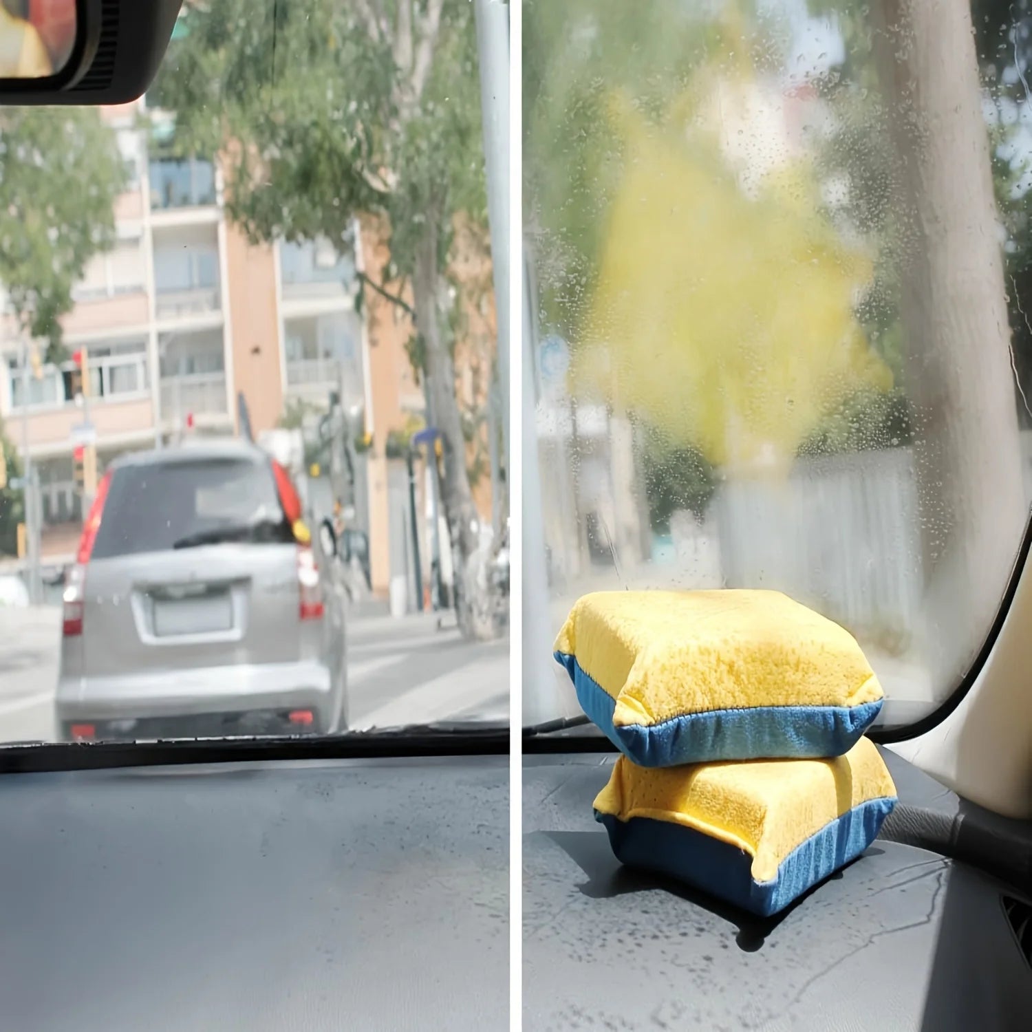 Large size super absorbent anti fog sponge, suitable for cars, mirrors, glass, etc. - easy to clean, universal cleaning tool