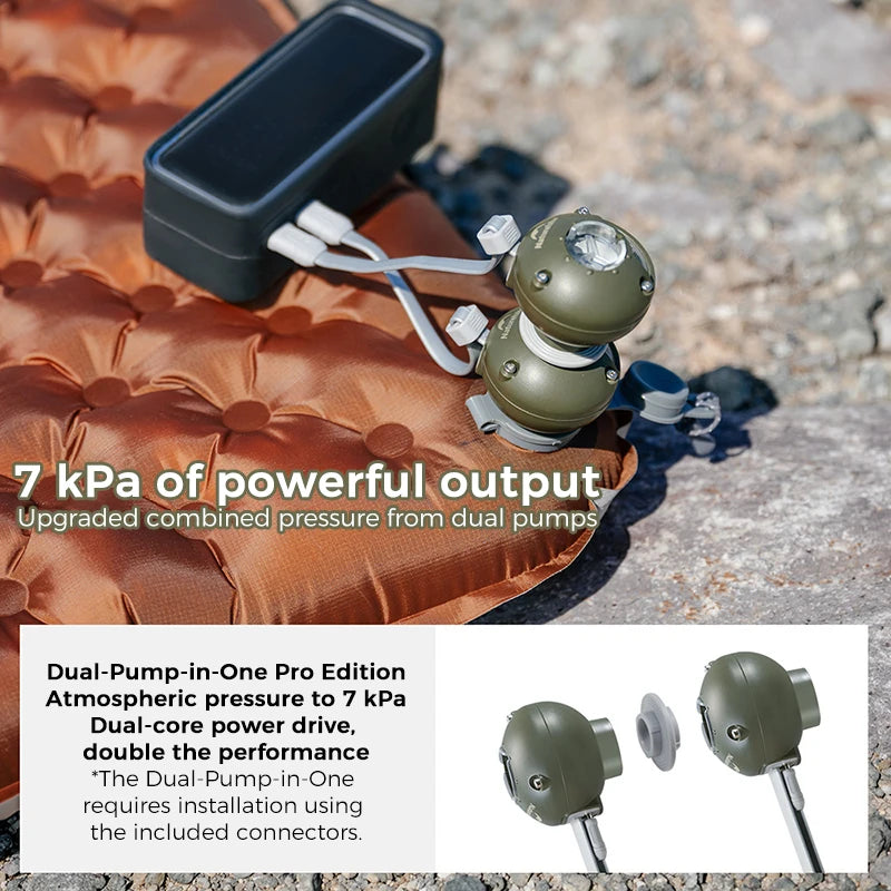 Naturehike Lightweight Air Pump 3.5kPa Electric Air Pump Mini Portable Camping for Air Beds Sleeping Pads Pool Floats Vacuum Bag