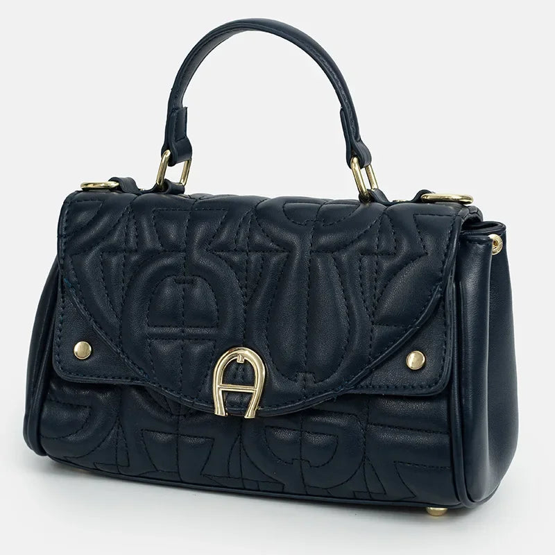 New Retro Women's Bag with Solid Color Letter Printing Exquisite Handbag, High-quality Multifunctional Niche Aesthetic Bag