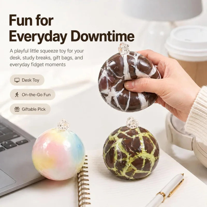Squeeze Stress Ball Cracked Wax Chocolate Shaped Soft Squishy Fidget Toy Desk Toy For Stress Relief Office Study Break Adults