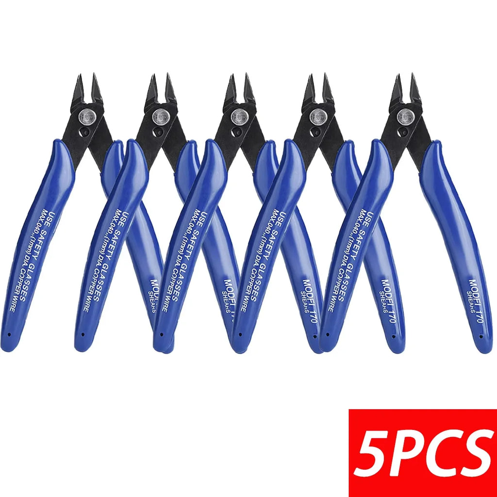 YONGRUN 170 Type Scissors Miniature Metal Wire Cutter Plastic Pliers Diagonal Cutter Blue Diagonal Pliers Used For Cutting