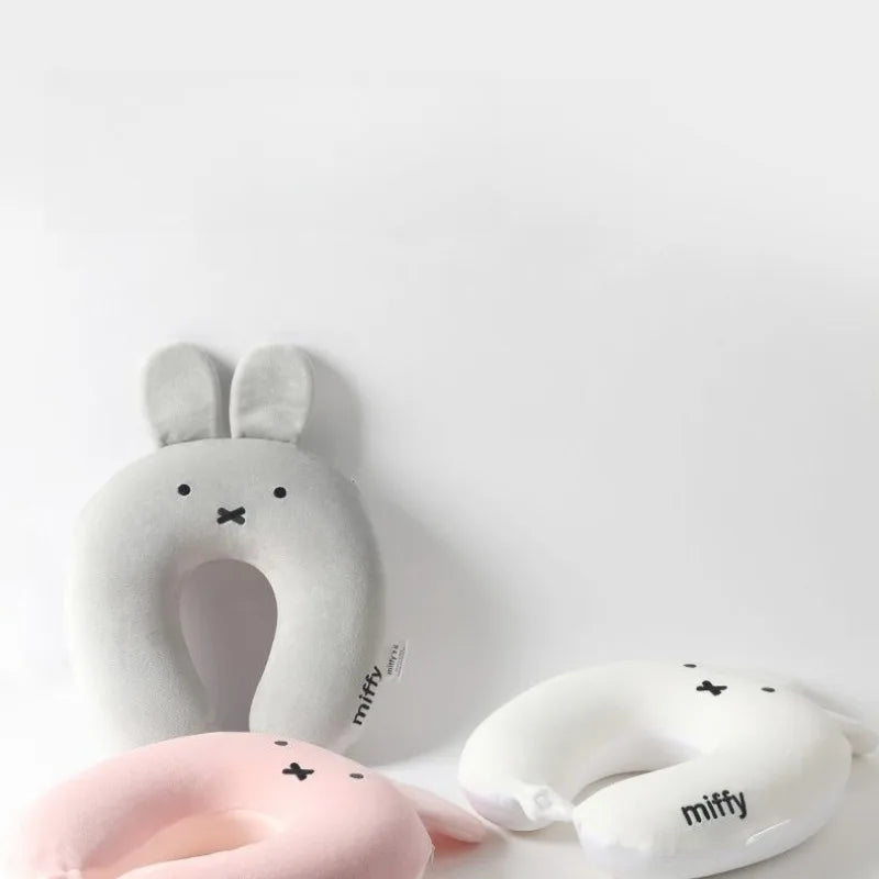 Kawaii New memory foam neck brace slow rebound U-shaped pillow travel Portable by plane high speed rail sleep Good looks Miffy