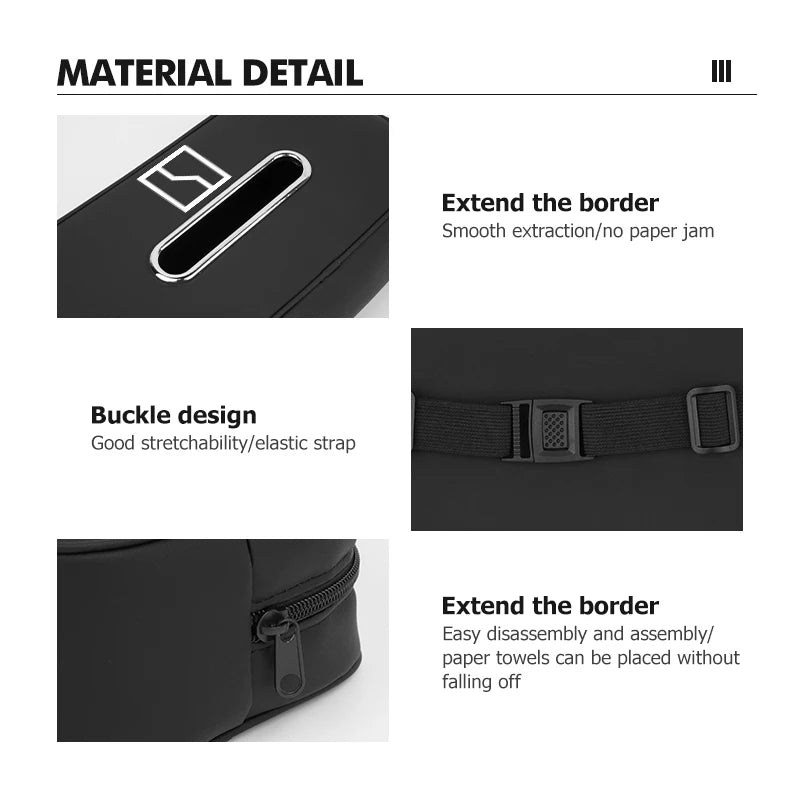 Car Leather Tissue Box Seat Back Armrest Hanging Storage Bag For Zeekr 001 EV 2021-2023 009 X 2021 2022 2023 Krypton