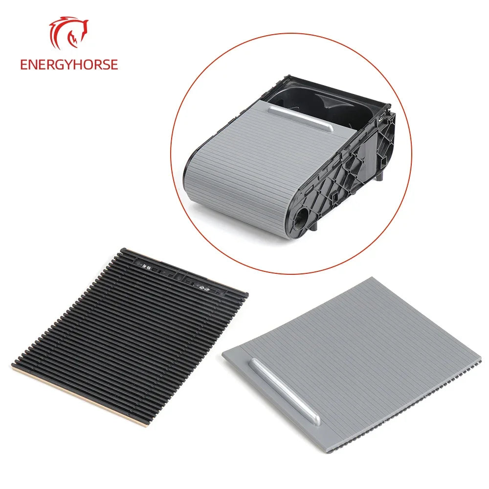 Interior Car Armrest Central Console Drink Cup Holder Cover Trim Zipper Rolling Curtain For Volkswagen CC Passat B6 B7