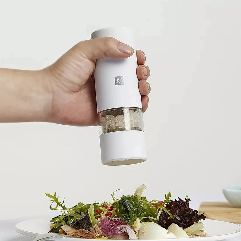 XIAOMIYOUPIN Huohou Electric Grinder Automatic Mill Pepper And Salt  LED Light 5 Modes Peper Spice Grain Pulverizer For Cooking