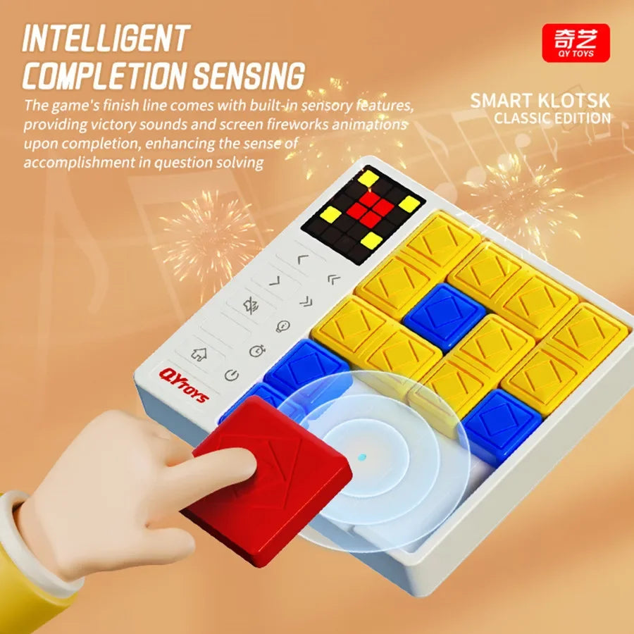 QiYI Smart Klotsk Puzzle Electronic Toys Logic Brains Teaser Huarong Road Board Game Early  Enlightening Toys Children Gift