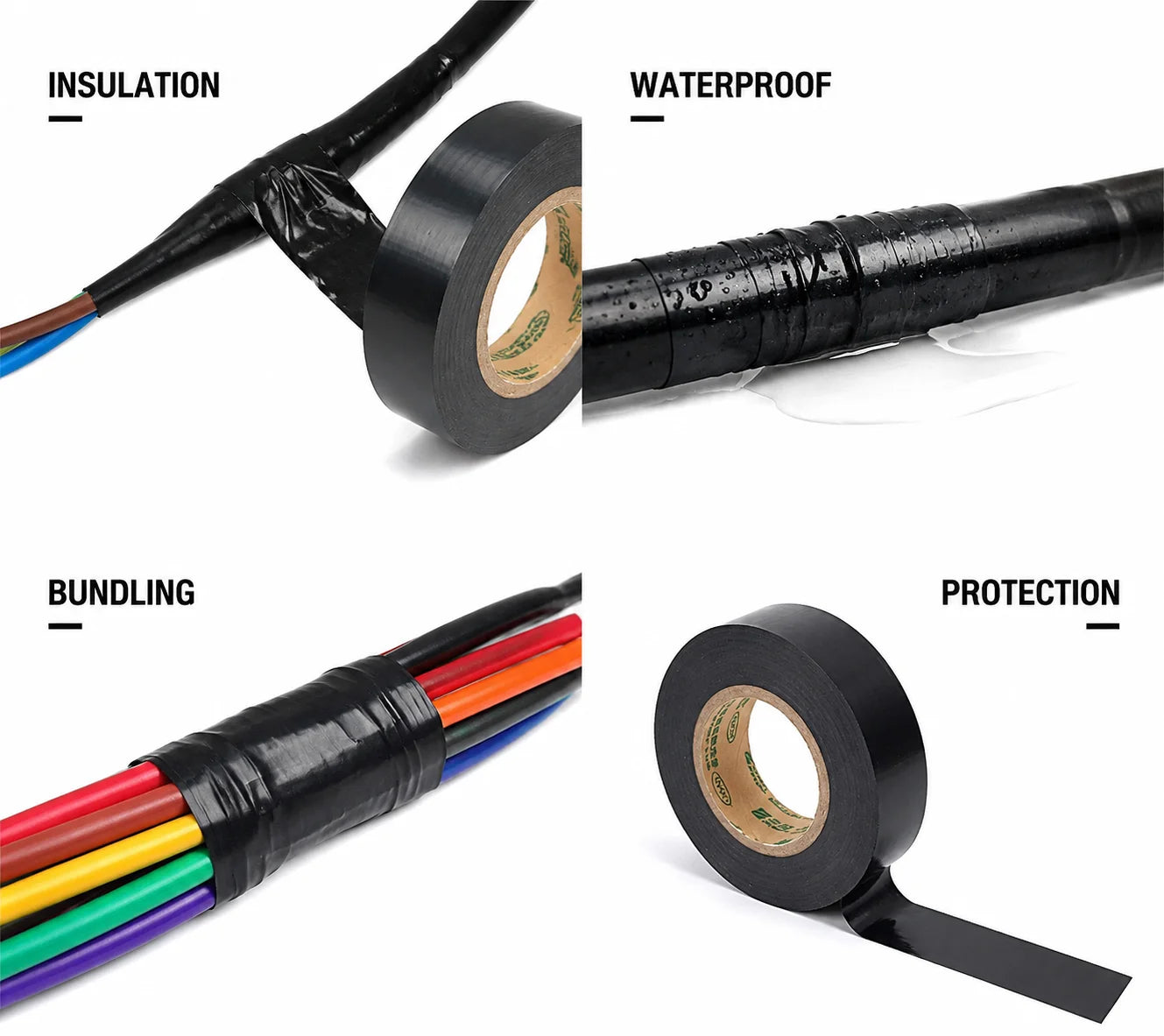 1/3/5Rolls PVC Tape Width 19/25MMx30M Moisture proof/anti-aging/electric leakage adhesive tape for wire connector