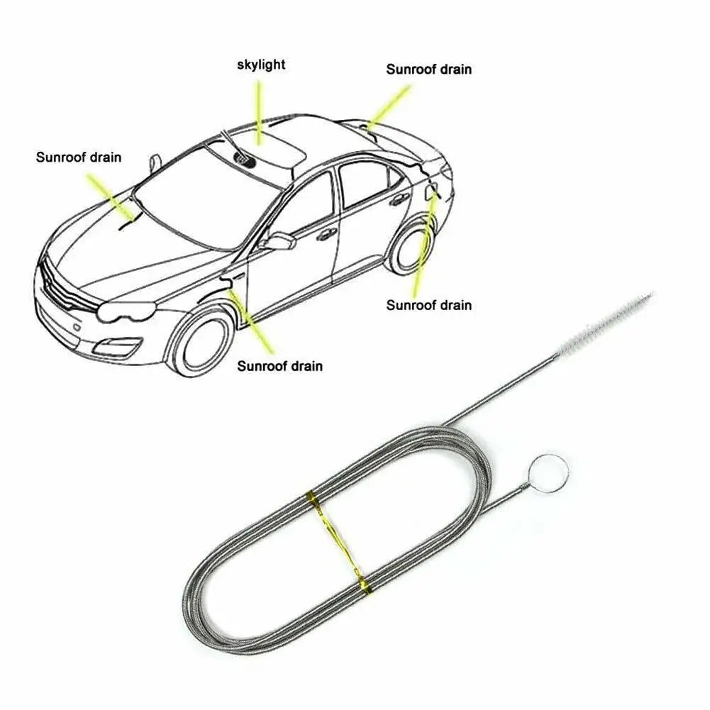 Long Flexible Refrigerator Drain Dredge Car Sunroof Door Windshield Drain Tube Pipe Cleaning Brush Fridge Drain Hole Dredge Tool