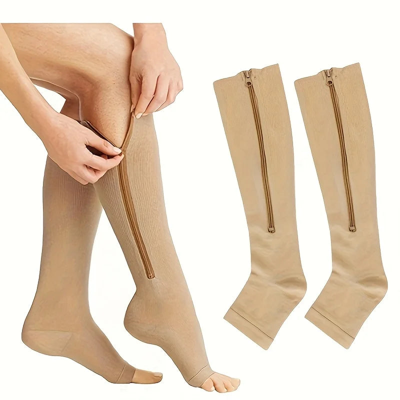 oe Freedom Compression Socks - Comfortable, Breathable, and Quick-Drying for All-Day Wear, Sports, and Fitness - Polyester Knit