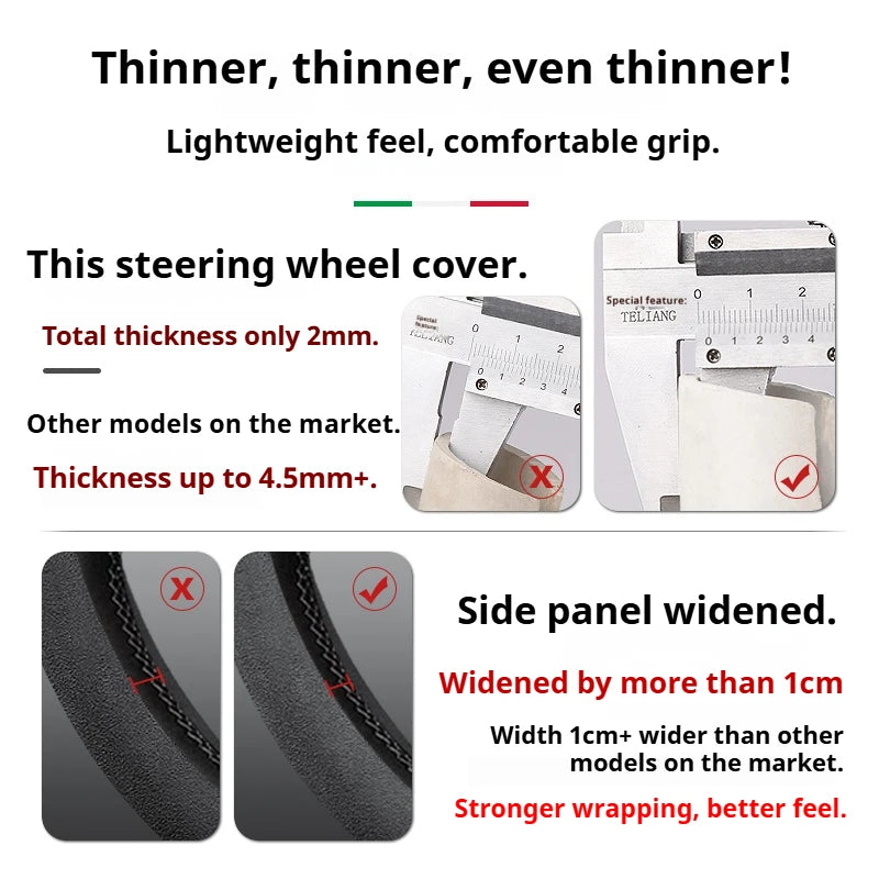 For Tesla Model 3 Model Y Model S Model X Roadster Suede Anti-slip Breathable Leather Car Steering Wheel Cover Auto Accessories