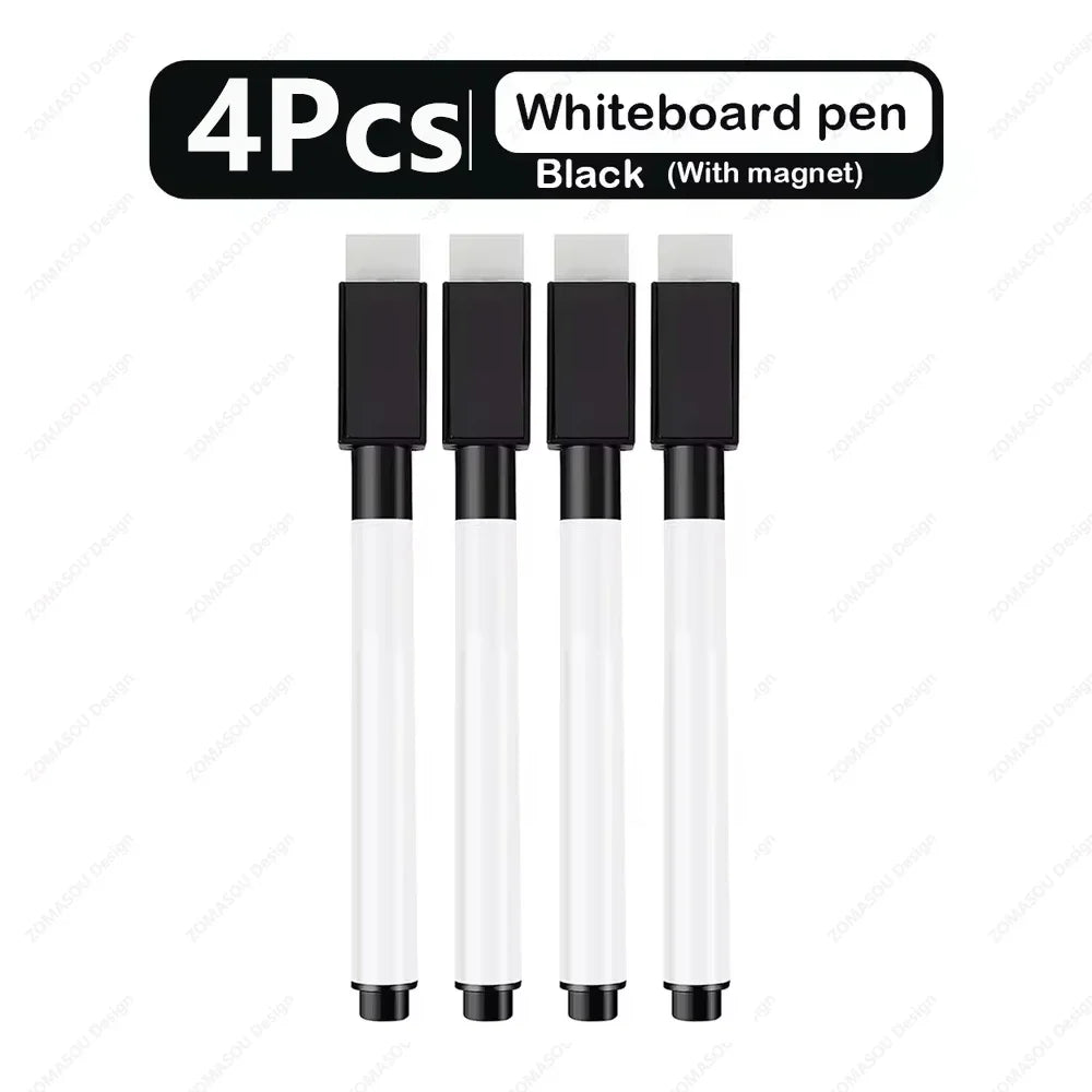 1-48Pcs Magnetic Erasable Whiteboard Pen Color Options Numbering Stationery Office Teaching Supplies for Blackboard Student Note