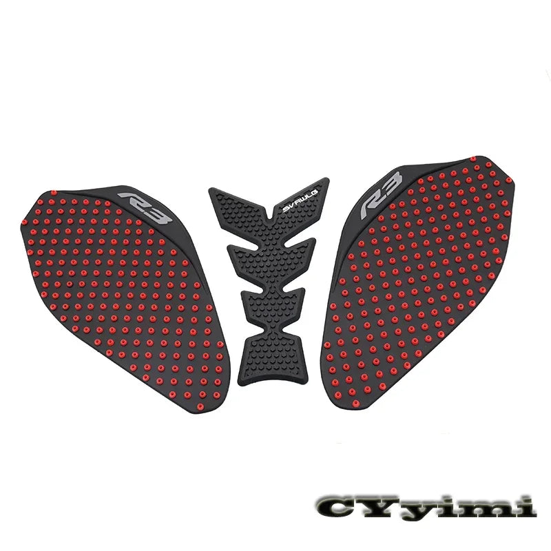 For YZF R3 YZFR3 2019 2020 Non-Slip Motorcycle Tank Pad Gas Side Sticker Fishbone Knee Protector Decals