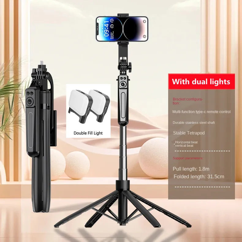 FANGTUOSI New 180cm Wireless Selfie Stick Brackets with Phone Holder Tripod for Smartphone Camera Stand With Bluetooth Shutter