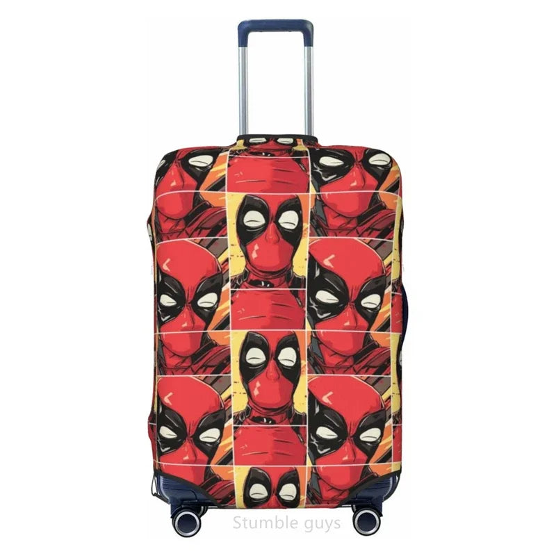 Elastic Luggage Cover Movie Print For 18-32 Inch Suitcases Dustproof Washable Anti-Scratch Travel Accessory For Air & Road Trips