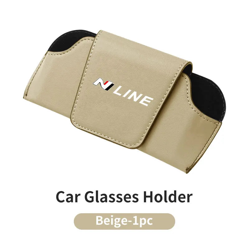 For Hyundai Car Glasses Case Sunglasses Storage Box Clip N Line i20 i30 Sonata Tucson Azera Elantra Veloster