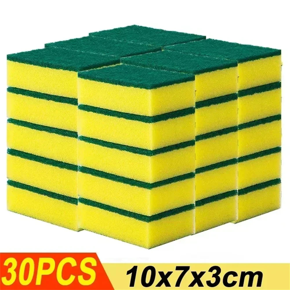 10-100PCS Non-Scratch Cleaning Scrub Sponges Kitchen Dish Sponge Scouring Pad For Washing Dishes Pots Pan Glass Sink Bathroom