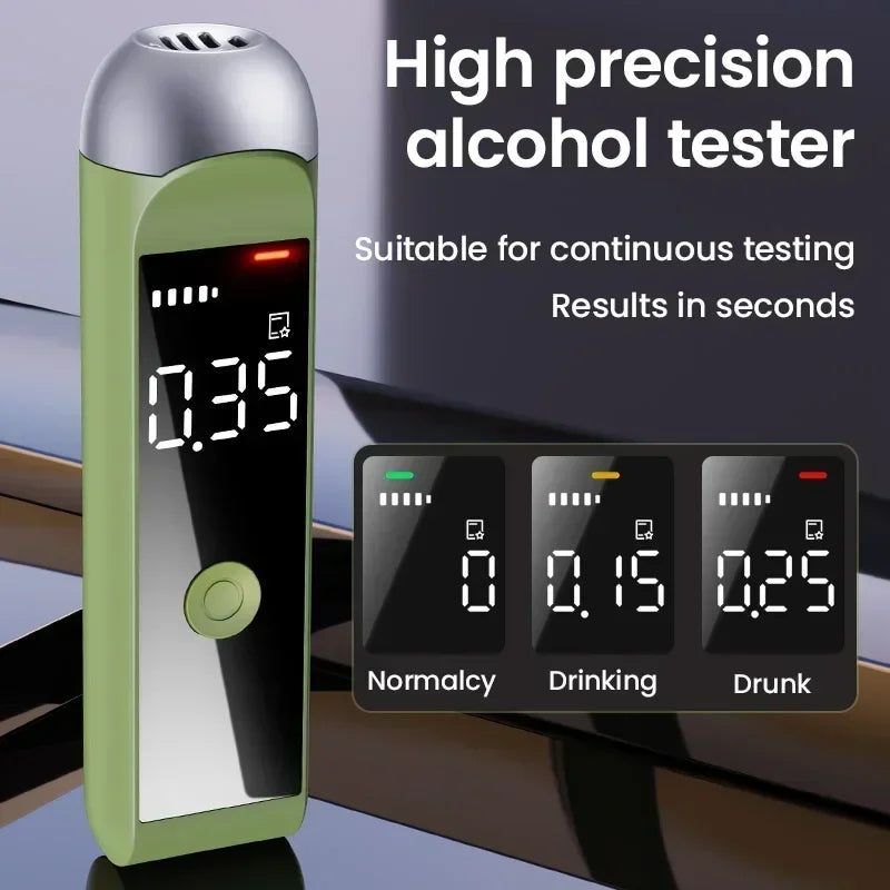Portable Breathalyzer, Accuracy Alcohol Tester, Rechargeable Breathalyzer Suitable For Family, Personal, Driver Use