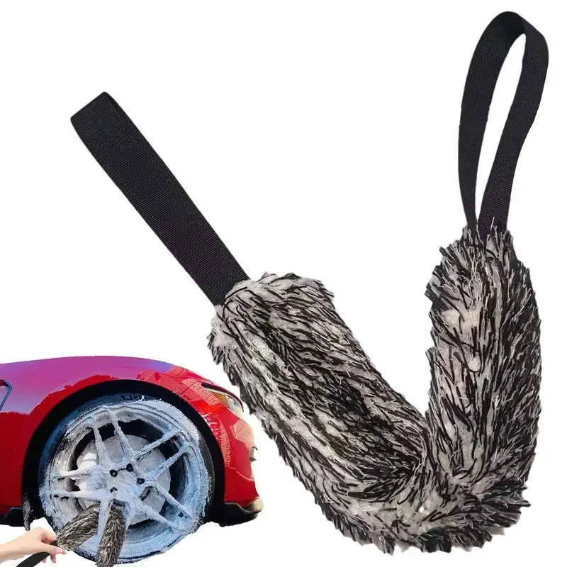Car Wheel Wash Towel Automotive Tires Wiping Towel Wheel Hub Cleaning Rag  Long Strap Tires Detailing Towel For Cars Maintenance