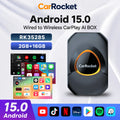 CarRocket CarPlay Ai Box Android 15 Wireless Android Auto USB Adapter Plug & Play For Youtube Netflix Toyota Mazda Hyundai Ford