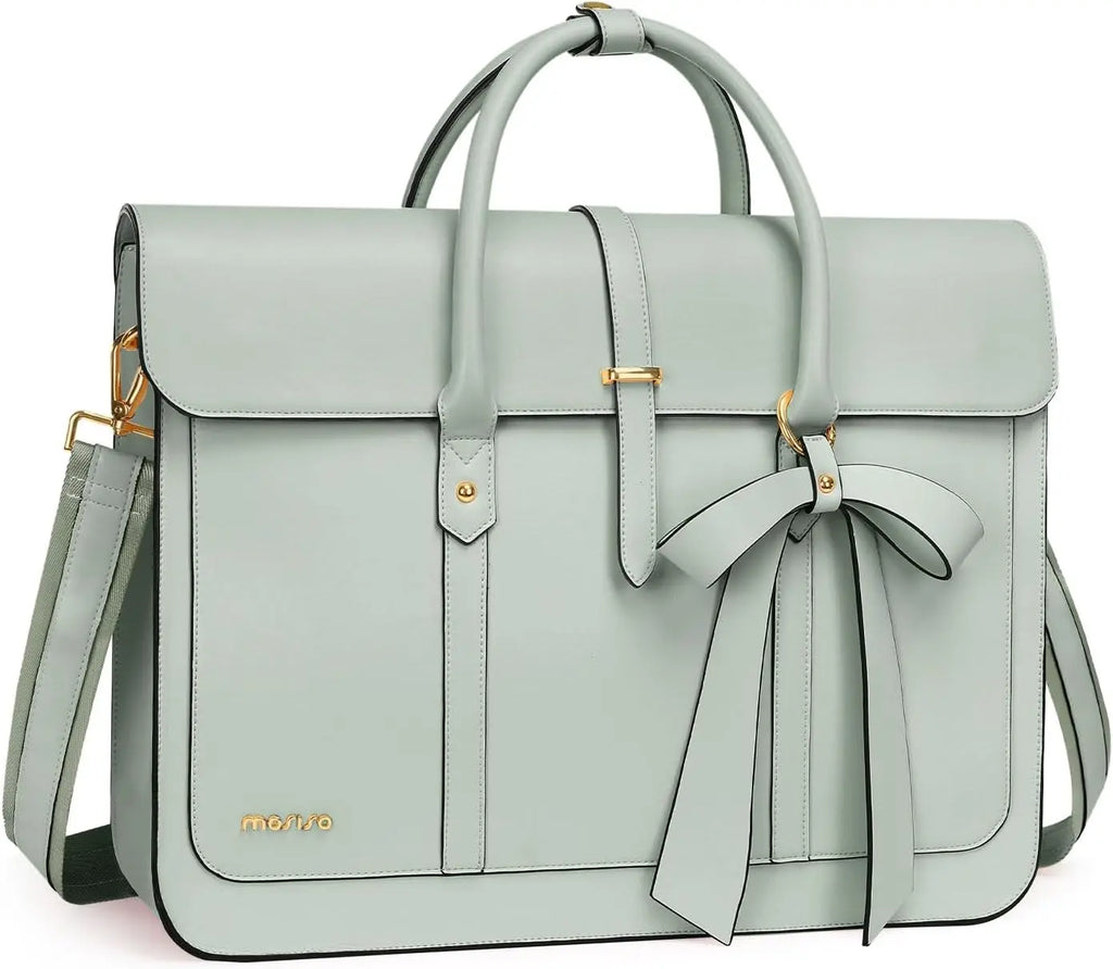 MOSISO Women's Tote Bag for MacBook 13 14 15 16 17.3 inch Notebook PU Leather Laptop Shoulder Bag Backpack Handbag Dual-purpose
