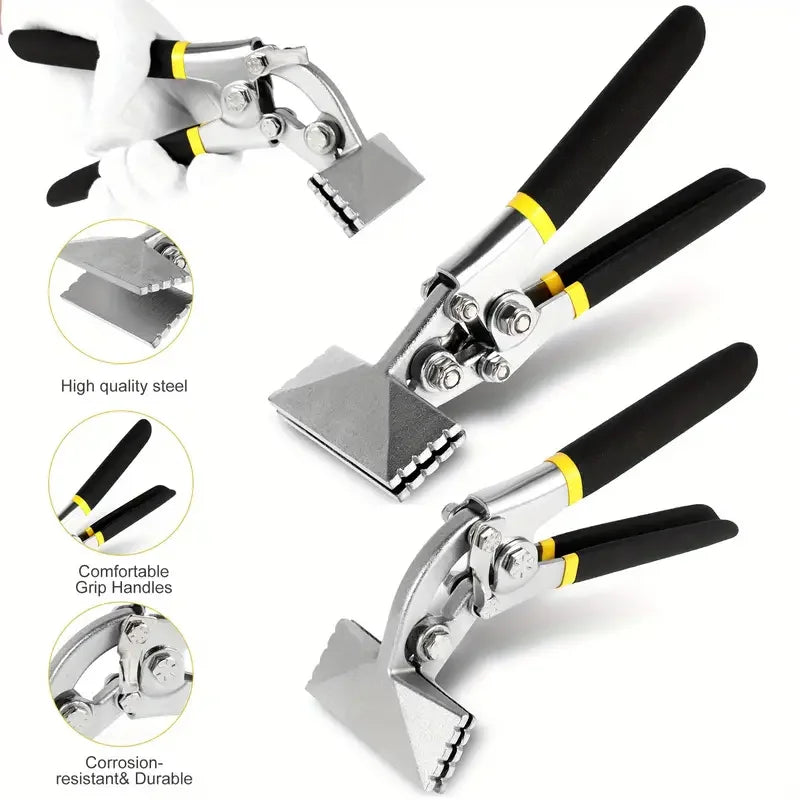 Folded Edge-Pliers For Metal Bending Wide Mouth Flat-Jaw Design For Iron Sheets Ceiling Panels And Stainless Steel Projects