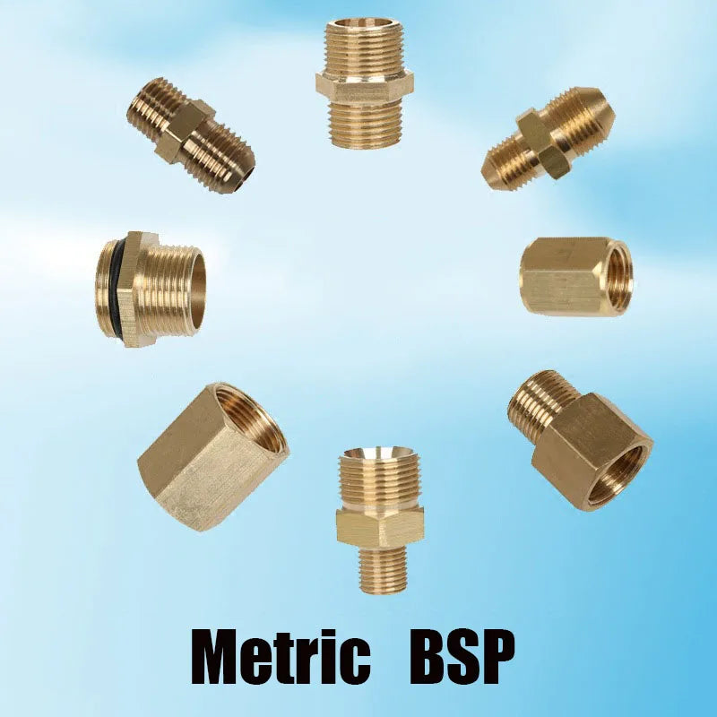 Reducing Brass Fitting 3/8" 1/2" M14 M18 M22 Thread Connector Male Female Adaptor Pressure Washer Gun Hose Connector