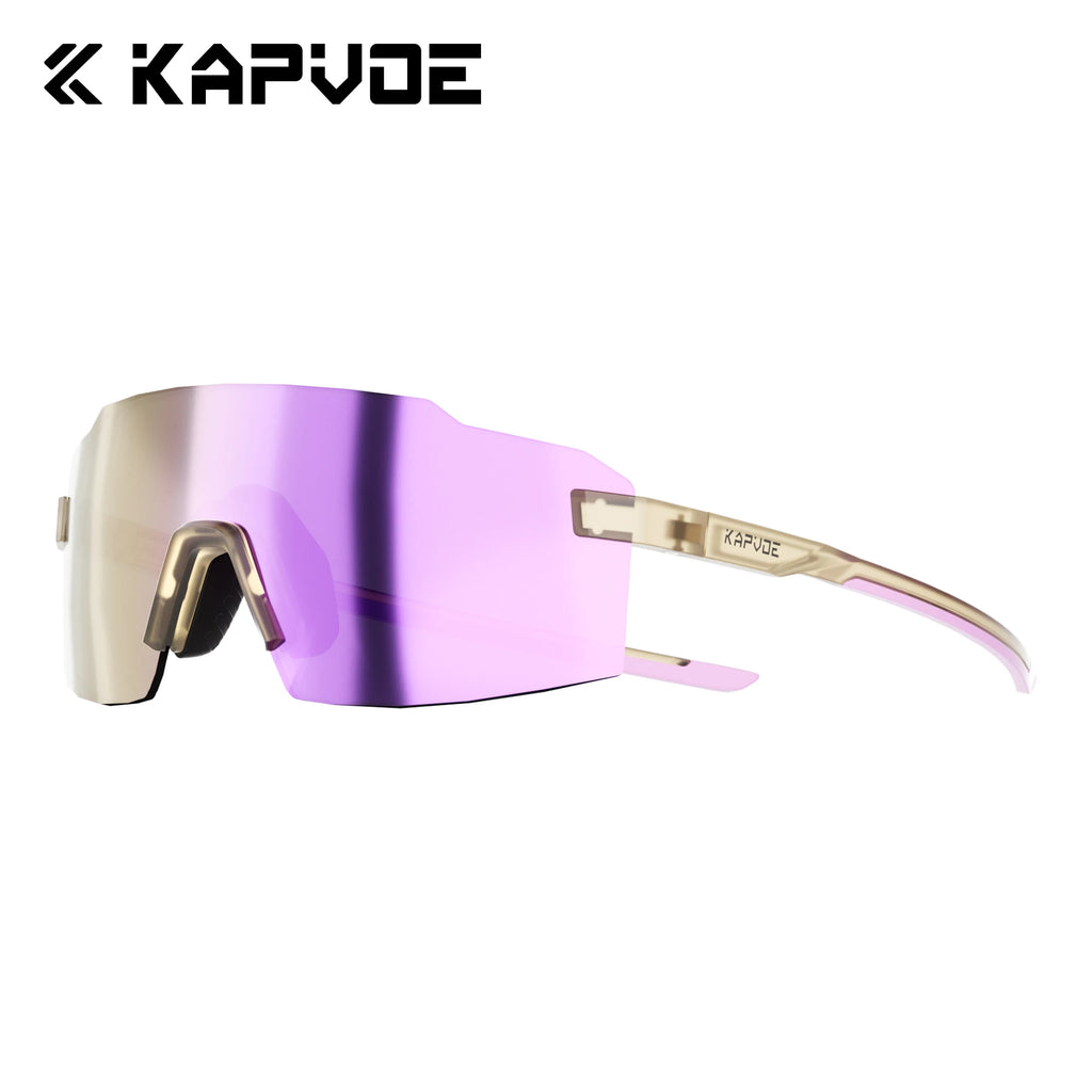 Kapvoe Light-Weight Runnning Sunglasses Cycling Glasses for Men Wide Vision Adjustable Nose Pad Women UV400 Hiking Eyewear