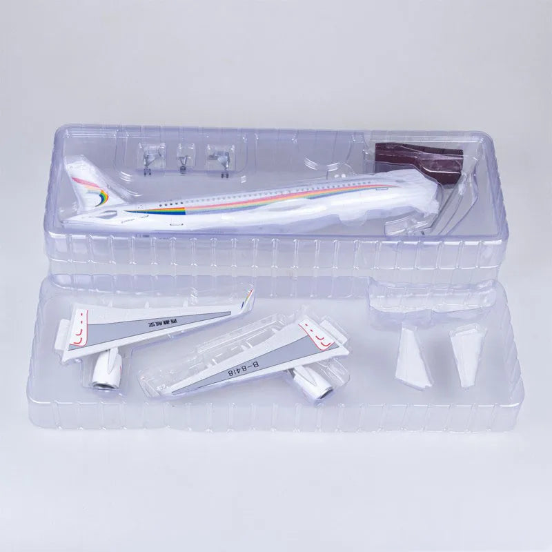 47CM Tibet Air Airline A320neo Aviation Aircraft Model W Plane Gift Collection Show Standable Airplane with Wheel Collection Fan
